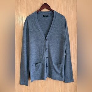 LINDBERGH Denmark | Mens XL | Wool Sweater Gray Crew Neck Preppy Minimalist